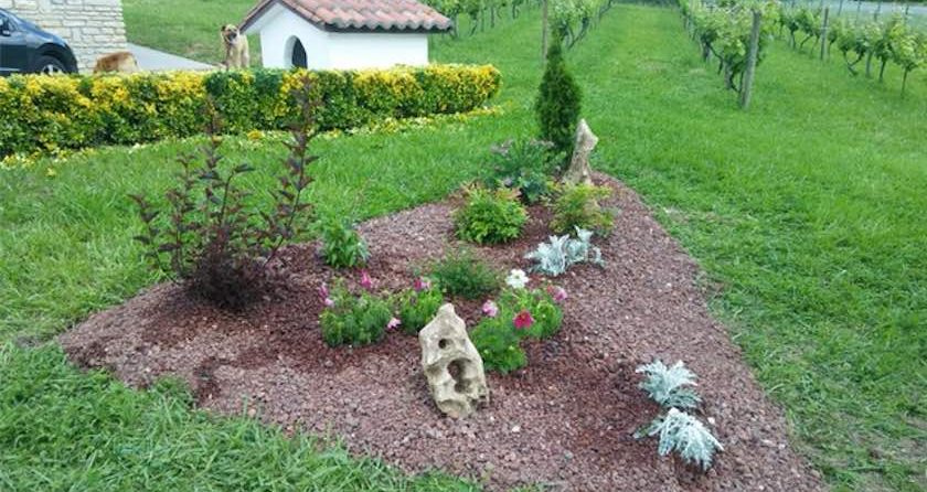 centro de jardin ornamental grava