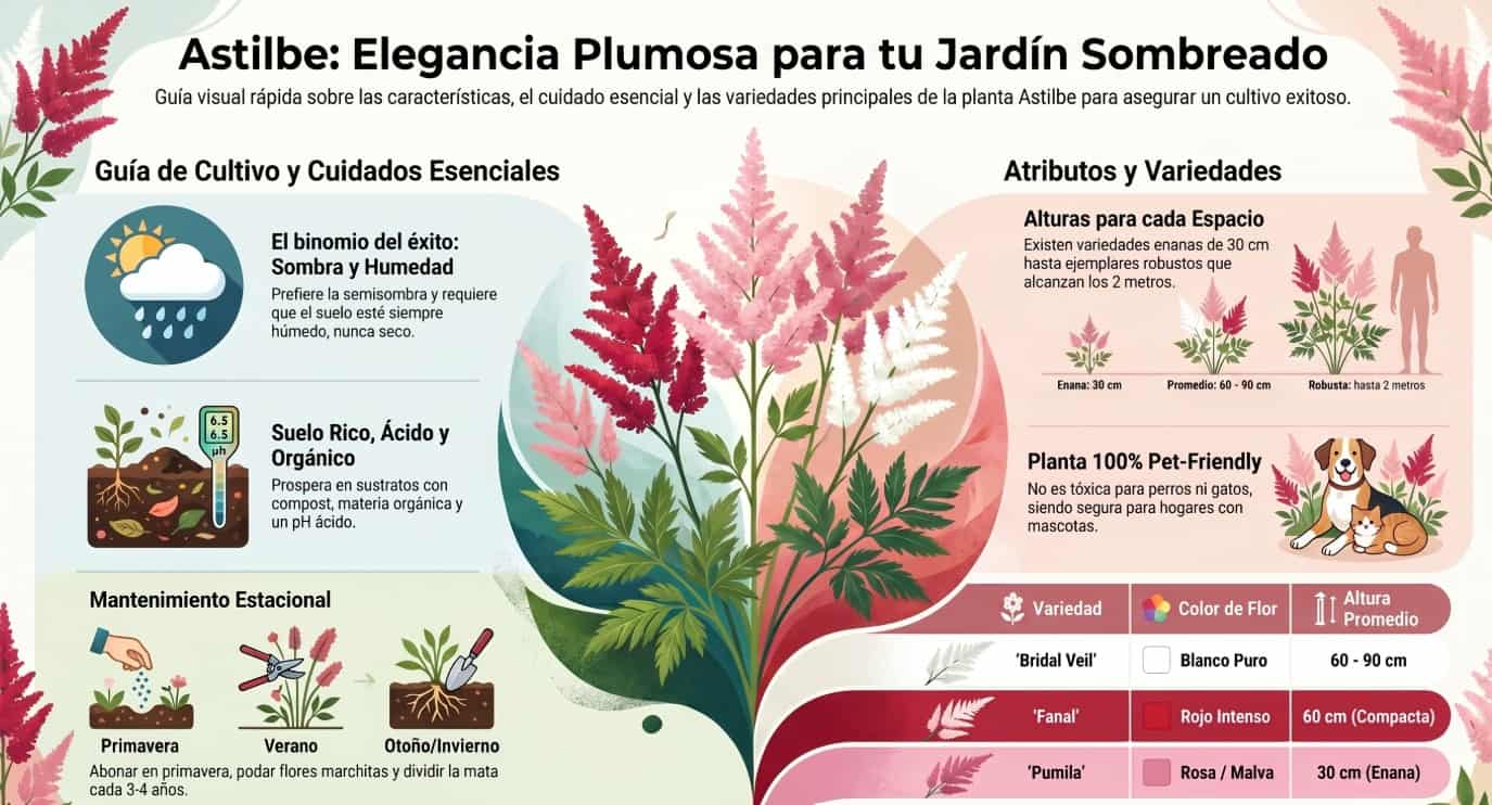 astilbe cuidados planta